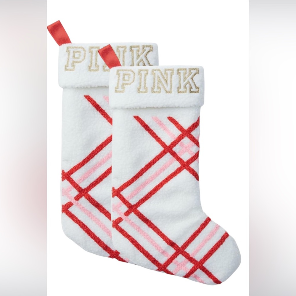 Victorias Secret (2) Large Pink Stockings NWT